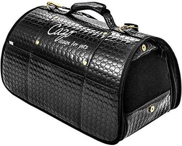 Транспортна сумка для собак, дорожня сумка-бокс, Cazo, 50x27x26 см, чорна