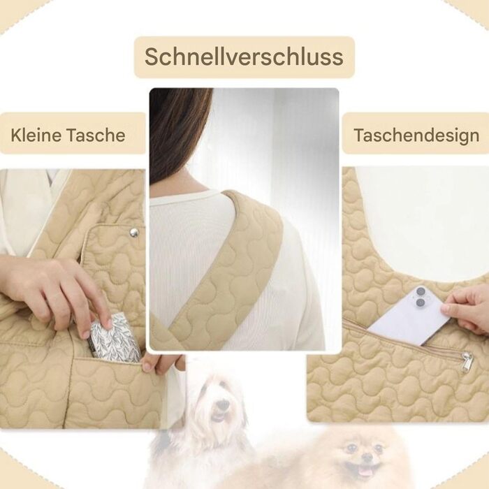 Рюкзак для собак і котів Sghtil: зручний, вентильований, для прогулянок та подорожей (Khaki)