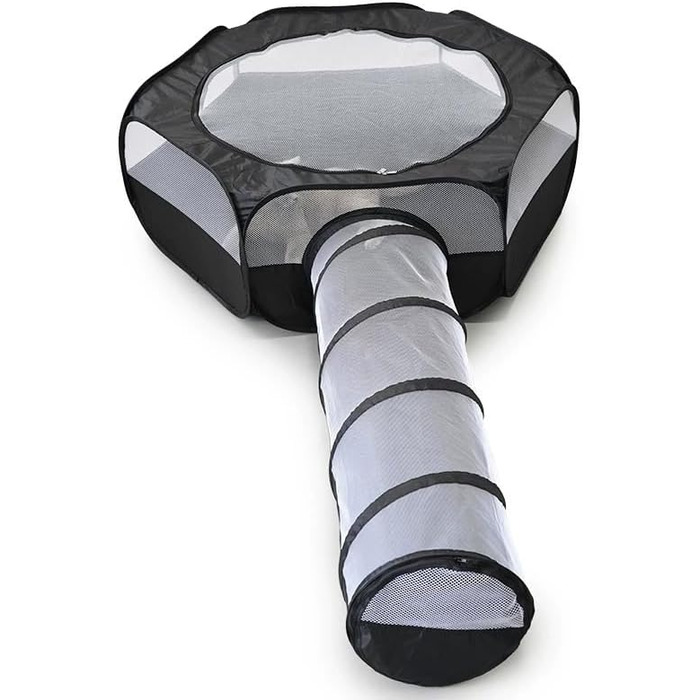 Туннель-іграшка для котів та цуценят, розкладний, чорний