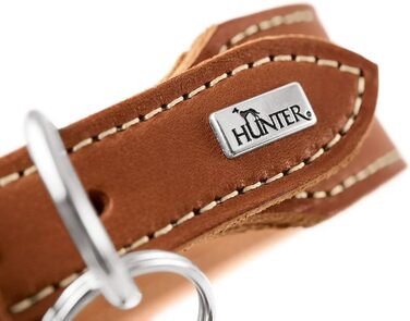 Нашийник для собак Hunter Aalborg ExtraWide оливкового кольору, 50 см, м'яка шкіра, Made in Germany