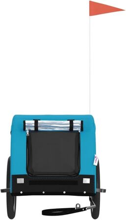 Причіп для велосипеда для собак, блакитний та чорний, Oxford-Gewebe та залізо, LH90049