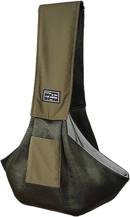 Сумка-переноска для собак до 5 кг, Sling Pet Carrier, зручна переноска для тварин, сумка-переноска для котів та собак, для прогулянок на плечі (Темно-зелена)