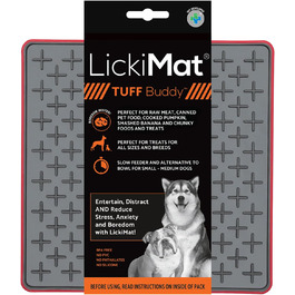 LickiMat Tuff Buddy - годівниця для собак, повільне годування, зменшує нудьгу, червона