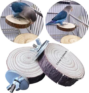 Набір з 9 дерев'яних перекладин Allazone для птахів, гойдалки для папуг, аксесуари для клітки (стиль 7)