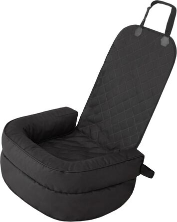 Автоматик для собак та котів: подушка-підстилка на заднє сидіння авто, переноска, лежанка, корзина, шлейка, 42x55 см (Чорний Оксфорд)