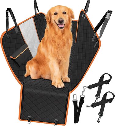 Накладка на заднє сидіння автомобіля для собак, 147 см, водонепроникна, з віконцем, 600D Oxford, захист для заднього сидіння, підходить для SUV та універсалів