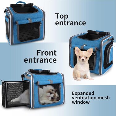 Корзина для собаки на велосипед - переноска-рюкзак з вентиляцією, регульована, для прогулянок та подорожей