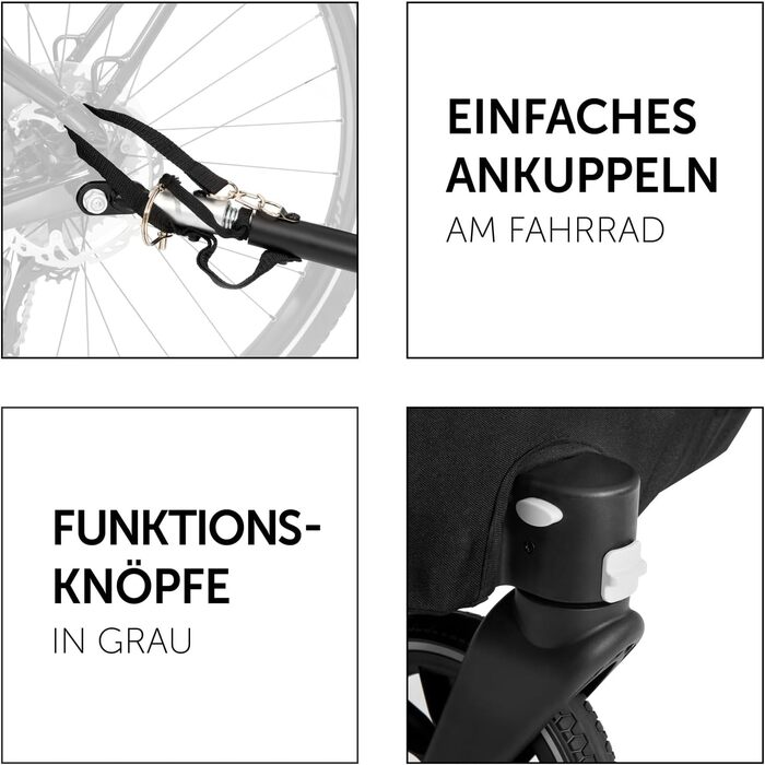 Дитячий велопричіп 2в1 Hauck Dryk Duo Petrol