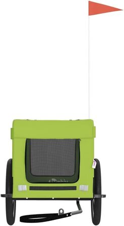 Причіп для велосипеда, переноска для собак, зелений 63x123x66 см