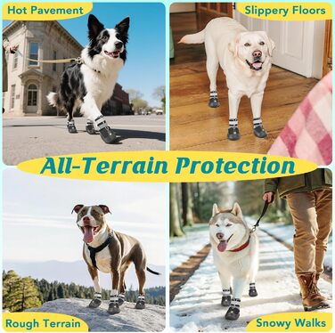 Зручні собачі черевики LUCKYPAW з дихаючої сітки для захисту лап влітку та взимку. Антиковзкі, з відбиваючими елементами, для прогулянок, хандрингу та активного відпочинку на вулиці.