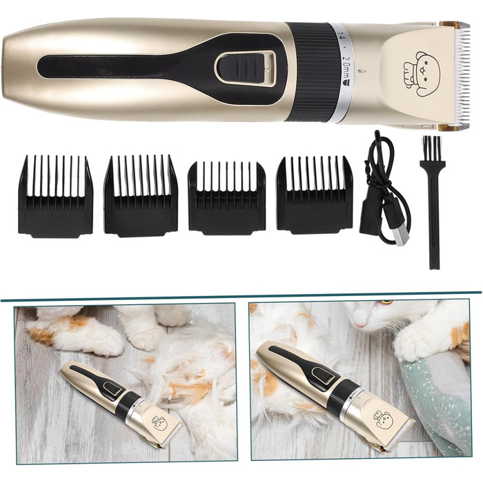 Електричний собачий триммер Hanabass з титановими лезами та керамічним покриттям. Безшумна машинка для грумінгу собак та цуценят, для догляду за вухами та обличчям. Бездротова, для чутливої шкіри.