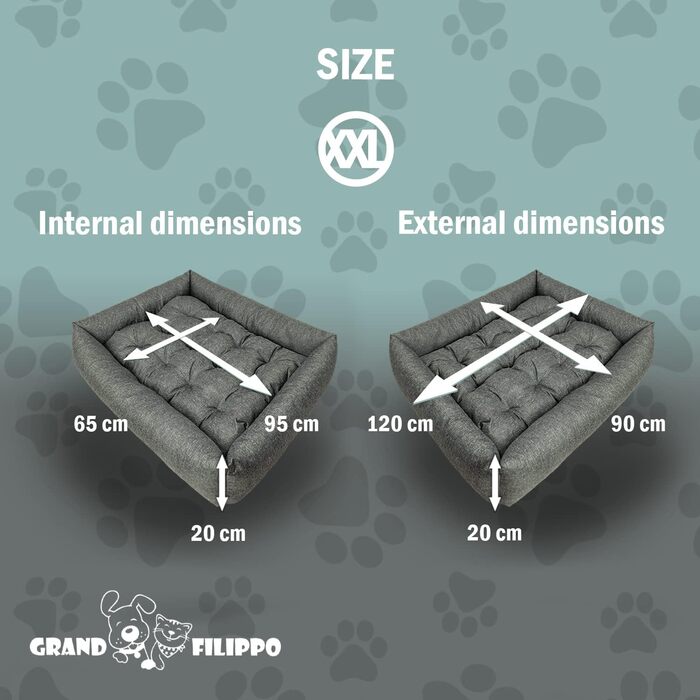 Лежанка для собак водонепроникна - лежанки для маленьких та великих собак - лежанка для собак з неслизьким дном - собачий кошик, лежанка 120x90x20 чорне лляне полотно