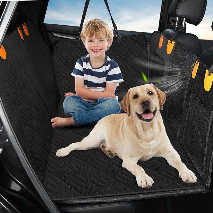 Захисний килимок на заднє сидіння автомобіля для собак, водовідштовхуючий, антикіготок, з жорстким каркасом, для авто, SUV, вантажівки