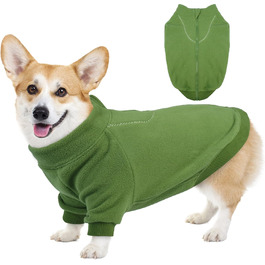 Теплий пуловер Lelepet для собак на блискавці, флісовий халат, одяг для цуценят, одяг для великих собак, теплий халат для домашніх тварин, зелений, XL