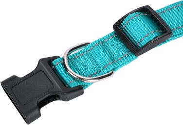 Нашийник для собак з нейлону з персоналізованою вишивкою, світловідбиваючий набір, блакитний колір, з гравіюванням на замовлення, для великих, середніх та маленьких собак