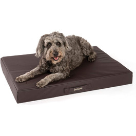 JAMAXX® Преміум подушка для собак, лежанка для собак, канва, ортопедична, memory foam, середні породи, вінтажна канва, матрац PDB1017 M, 90x70/65 см, коричневий
