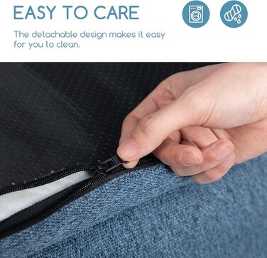 Ортопедичне собаче ліжко Hollypet для середніх собак, зелене, 81.3 x 61.3 x 32 x 24 x 8.5 см, знімний, водонепроникний чохол, антиковзаюча підставка