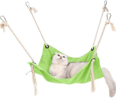 Гамак для кота, лежанка-переноска, гамак-ліжко для котів, тхорів, щурів, кроликів, маленьких собак та інших домашніх тварин. Розмір 47x47 см (зелений)