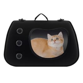 Сумка-переноска для собак та котів, чорна | Зручна, легка, для подорожей, пікніків, кемпінгу