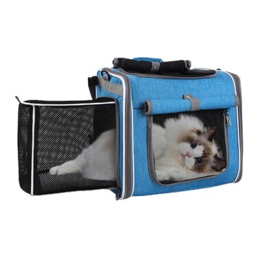 Рюкзак-переноска для собак на велосипеді | Зручний рюкзак для транспортування тварин | Дихаючий, регульований | Розширюваний рюкзак для собак та котів