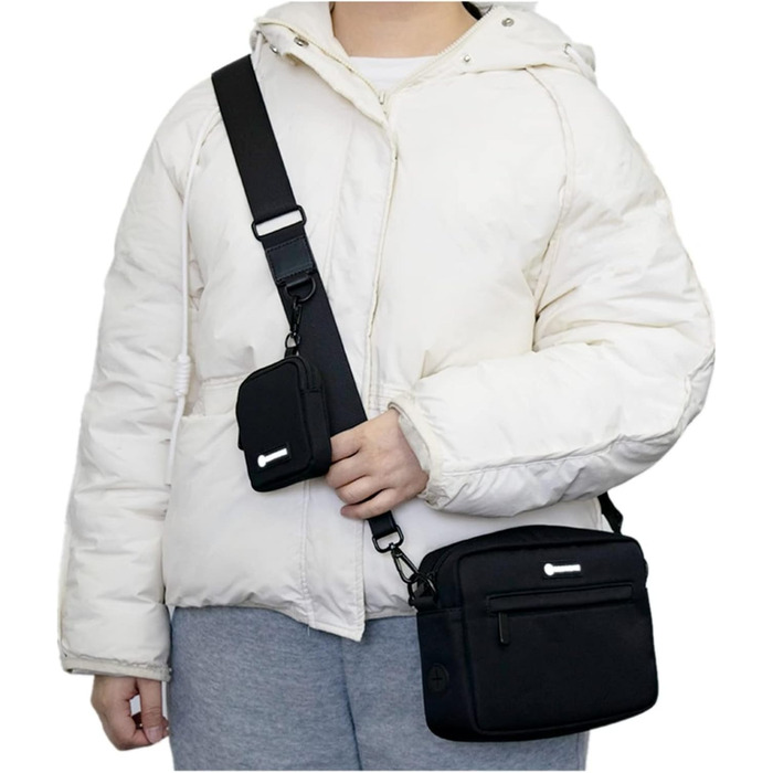 Сумка для ласощів для собак COOWONE - водонепроникна сумка для прогулянок з інтегрованим диспенсером для пакетів, чорна