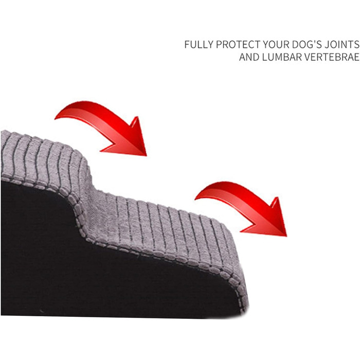 Сходинки для котів та собак Yanman 2 сходинки, для дивану, з щільного пінопласту, знімний чохол, бежевий