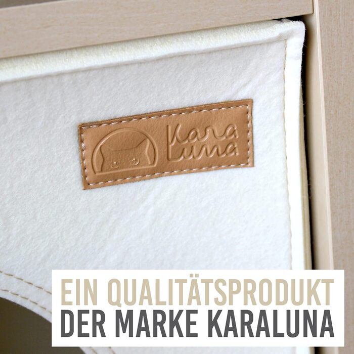 Будиночок для котів з фетру KaraLuna для полиці IKEA Kallax/Expedit, затишна лежанка для 2 котів або великих котів, кошик для сну, бежевий