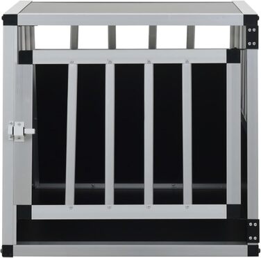 Транспортна переноска для собак Gecheer, складана переноска для великих собак XXL, алюміній та MDF, для безпечного транспортування в автомобілі (54 x 69 x 50 см)