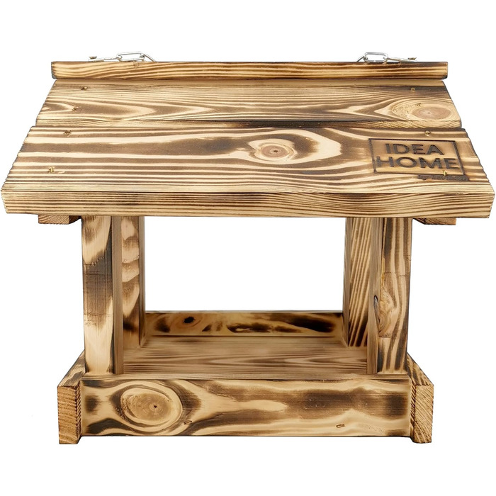 Будиночок для птахів IDEA HOME MAXI з дерева на ланцюгу. Годівниця для птахів на ланцюгу, для цілорічного годування