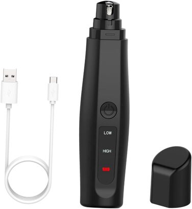 Електричний триммер для нігтів Milisten для собак та котів. Безпечний, тихий, з алмазним покриттям, довговічний