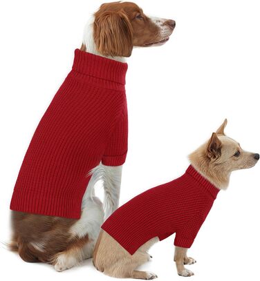 Зелений теплий зимовий пуловер для собак Konvinit, для маленьких та середніх порід (Чихуахуа, Такса, Французький бульдог), з коміром-горловиною, в'язаний, XS (30см обхват грудей)