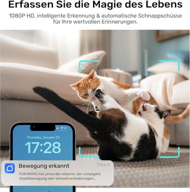 Автоматичний годівниця для котів та собак FUKUMARU з камерою 1080P, WiFi, сенсором рівня корму та нічним баченням
