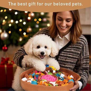 RGBRGB Преміум килимок для повільного годування собак – інтерактивна годівниця, стимуляція розуму та зменшення тривоги (38,1 x 5,1 см) (Коричневий)