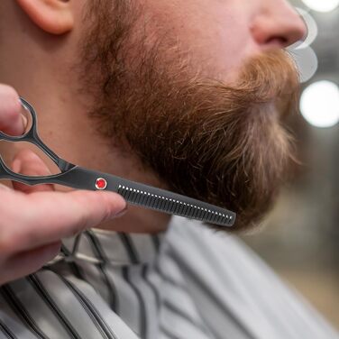 Професійна ножиця для стрижки волосся та текстуризації - чорна