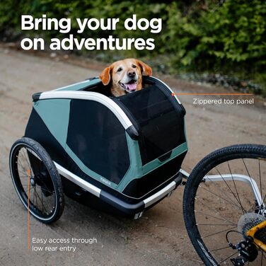 Фahrраdtрiаlеr Тhule Вexеу для собак, Hаzу Grееn, L