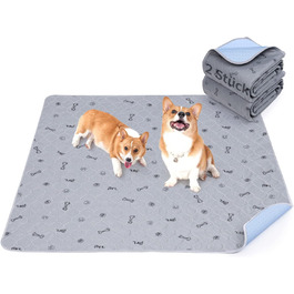 2 шт. впитываючих пелюшок для цуценят, 80х92 см, водонепроникні та миючі. Килимки для привчання собак, неслизька підстилка для дивану та підлоги (80х92 см, 2 шт.)