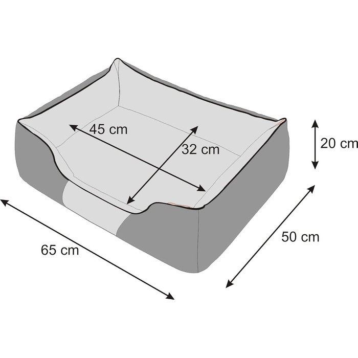 Крісло-ліжко для собак XL 110x90 см, чорне з лапами (L - 60x50 см)