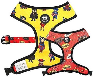 Dukier двостороння шлейка для собак Superdog, XS, з двостороннім принтом