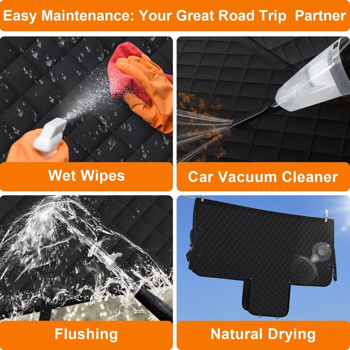 Автомобільний чохол на сидіння для собак, XL, чорний, водовідштовхуючий, антиковзаючий, 600D, для SUV, позашляховиків та вантажівок