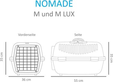 Транспортний бокс для котів та собак Nomade 2 - міцний бокс з поліпропілену, 55 x 36 x 35 см, до 8 кг