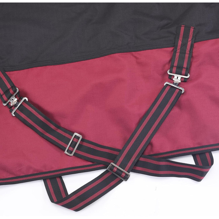 Водонепроникна дощовик-попона для коней 1200D, дихаюча легка накидка без наповнювача (0г), чорно-червона, 135 см