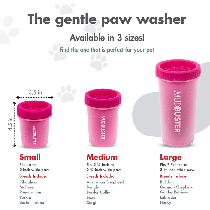 Очисник лап для собак Dexas, аксесуар для собак, товар для домашніх тварин, розмір S, рожевий