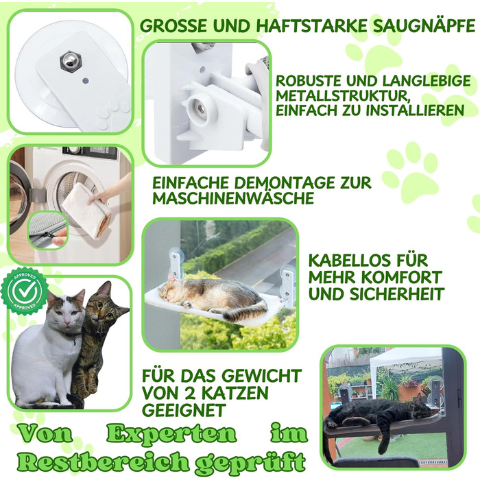 Кішка лежанка-гамак для вікна/стіни, сіра, велика, з іграшкою. BECISPER