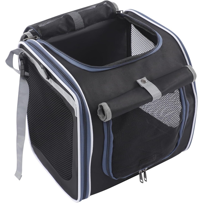 Клітка-переноска для тварин на велосипед, 36x25x36 см, чорна