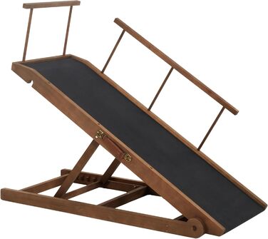 Рампа для собак на ліжко та диван, 5 сходинок, регульована, для маленьких та великих собак (Коричнева, 115 см)