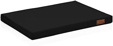 Ортопедичне ліжко для собак Juelle з штучної шкіри, великих порід, знімний, брудовідштовхувальне покриття, Omar M-XXL (XXL 150x100x5 см, чорне)