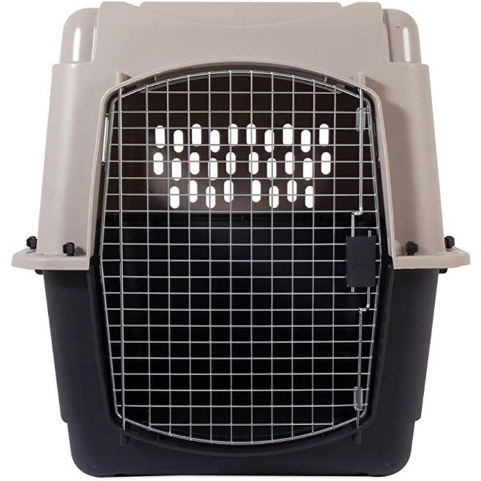 Petmate Ultra Vari: Міцна будка для собак середніх та великих порід. Подорожуйте з комфортом! Виготовлена з перероблених матеріалів. Розміри: 102 x 69 x 76 см. Колір: Бежевий/Чорний