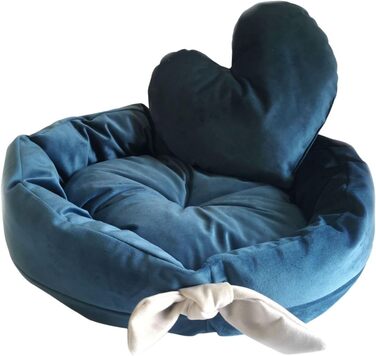 М'яке лежанка-подушка для собак Love Gifts® | Підходить для середніх та маленьких собак | Ортопедична лежанка | М'яке ліжко-подушка (Блакитний)