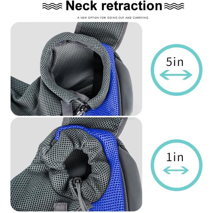 Транспортна сумка для собак і котів з регульованим плечовим ременем, дихаюча переноска для прогулянок та активного відпочинку на вулиці, світло-блакитна (45x28)