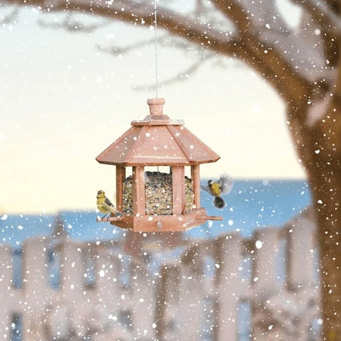 Дерев'яний годівниця для птахів, годівнична станція 26x26x27 см